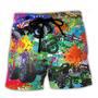 Monster Truck Colorful Painting Beach Short