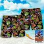 Motocross Tropical Flower Custom Photo Beach Short