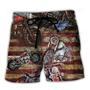 Motorcycle No Plans No Maps America Style Beach Short