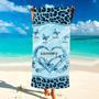 Nana Mom Heart Infinite Love Personalized Beach Towels Summer Gift