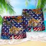 Octopus Independence Day USA Flag Beach Short