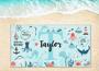 Personalized Crab Name Beach Towels Custom Gift Perfect For Babies