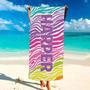 Personalized Written In Sand Beach Towels Spring Break Vacation Memento