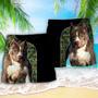 Pitbull Camo Best Dog Dad Personalized Beach Short