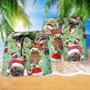 Pug Dog Merry Pugmas Merry Christmas Beach Short