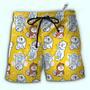 Samoyed Dog Lover Yellow Beach Short