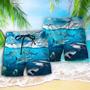 Shark Undersea Darkness Art Beach Short