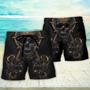 Skull Golden Skull True King Stay True Till Death Beach Short