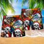 Skull Love Christmas Happier Beach Short