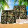 Skull Love Green Cactus Style Beach Short