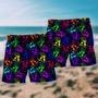 Skull Neon So Cool Beach Short