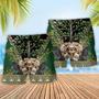 Skull Trees Style Love Green Beach Short