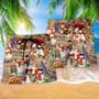 Snowman Couple Love Xmas Funny Beach Short