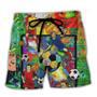 Soccer Style Colorful Lover Art Beach Short