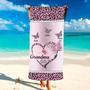 Sparkling Grandma Heart Butterfly Personalized Beach Towels Summer