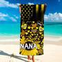 Sunflowers Heart Grandma Grandkids Personalized Beach Towels Design