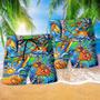 Surfing Happy Color Wave Beach Short