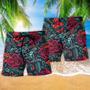 Tattoo Red Rose Heart Beach Short