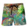 Tennis Colorful Art Style Beach Short