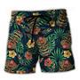 Tiki Hawaii Tropical Leaf Style Beach Short