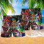 Train Merry Christmas Warmth Night Beach Short