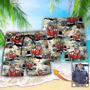 Truck Driver Tropical Beach Custom Photo Beach Short