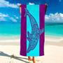 Turtle Design Beach Towels Women Kids Tropical Blue Unique Style