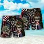 Veteran Skull War Art Beach Short