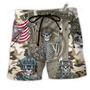 Veteran US Skull Style Beach Short