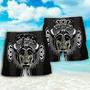 Viking Cool Pattern Black Style Beach Short