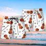 Violin Basic Music Notes Beach Short