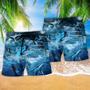 Whale Love Ocean Blue Beach Short