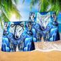 Wolf Blue Mysterious Style Beach Short