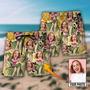 Woman Face Custom Photo Aloha Tropical Beach Short