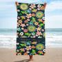 Women Floral Name Personalized Beach Towels Microfiber Large Design