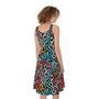 Abstract Funky Pattern Print Sleeveless Knee Length Dress