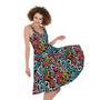 Abstract Funky Pattern Print Sleeveless Knee Length Dress