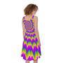 Abstract Spiral Moving Optical Illusion Sleeveless Knee Length Dress