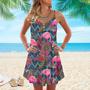 Aloha Adventure To The Beach Spaghetti Strap Summer Dress