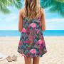 Aloha Adventure To The Beach Spaghetti Strap Summer Dress