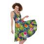 Aloha Hawaii Tropical Pattern Print Sleeveless Knee Length Dress