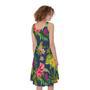 Aloha Hawaiian Flowers Pattern Print Sleeveless Knee Length Dress