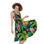 Aloha Hawaiian Tropical Pattern Print Sleeveless Knee Length Dress