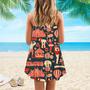 Amazing Retro Circus Spaghetti Strap Summer Dress