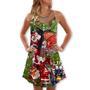 America Football Christmas Santa Claus Is Big Fan Of American Football - V-Neck Sleeveless Cami Dress