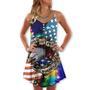 America Freedom Merry Christmas - V-Neck Sleeveless Cami Dress