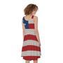 American Flag Knitted Print Sleeveless Knee Length Dress