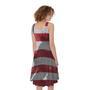 American Flag War Memorial Print Sleeveless Knee Length Dress