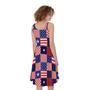 American Patriotic Patchwork Print Sleeveless Knee Length Dress