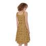 Ancient Egyptian Hieroglyphs Print Sleeveless Knee Length Dress